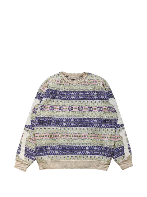 KAPITAL Fair Isle Bone sweater Neutrals KAP024