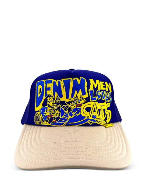 KAPITAL embroidered mesh-panel cap Purple KAP021