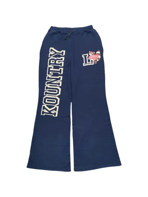 KAPITAL Kountry flared track pants Blue KAP032