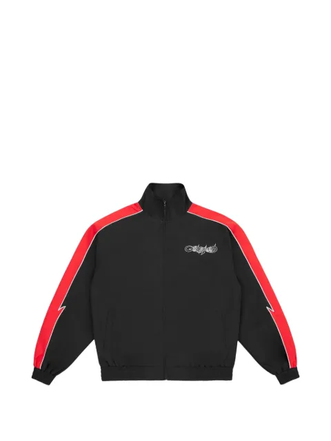 GODSPEED GT logo-print zip-up track jacket Black GS384