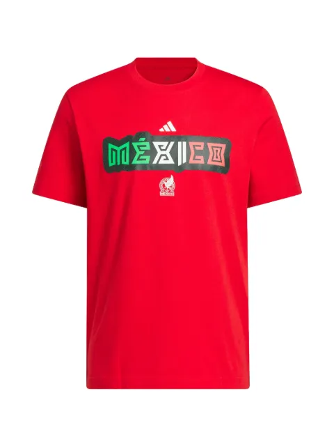 adidas World Cup 2026 Mexico graphic-print cotton T-shirt Red KG3076