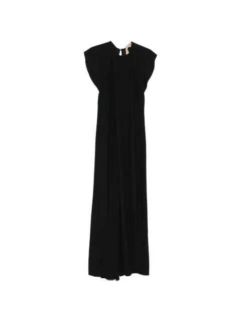 Nº21 open-back ruffled dress Black 26IN2M0H13154249000