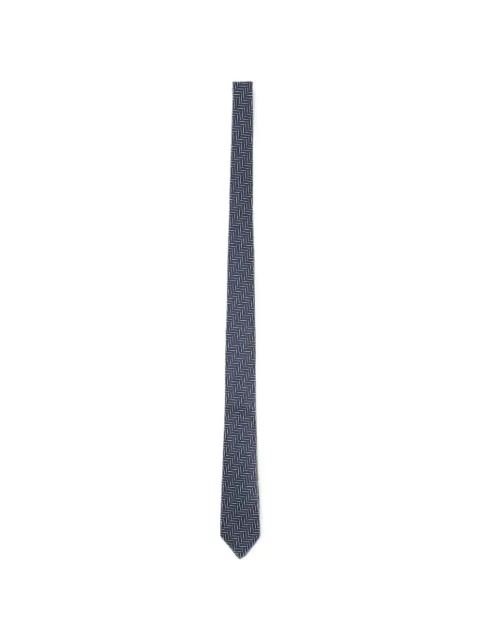 TOM FORD herringbone-pattern tie Blue STI003S0353