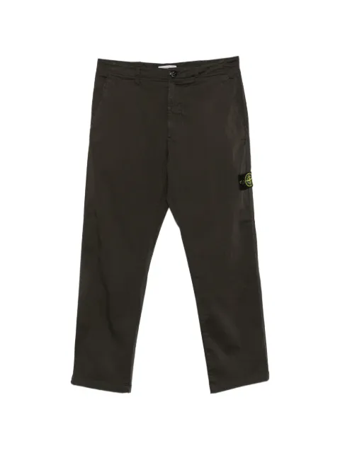 Stone Island 3100012 stretch organic cotton satin trousers Brown L2S153100012S0012