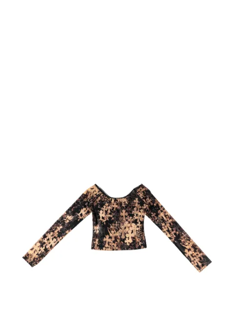 Chrome Hearts cross-print mesh top Black CHRM1486