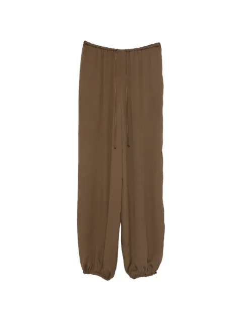 Forte Forte drawstring-waist elasticated-hem trousers Green 15087MYPANTS