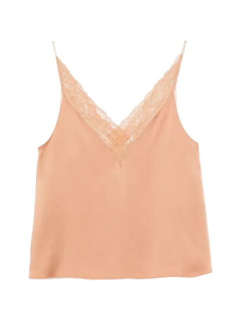 Forte Forte lace-trim camisole top Brown 15068MYTOP