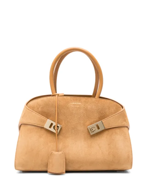 Ferragamo Hug logo-detail leather tote bag Neutrals 792064
