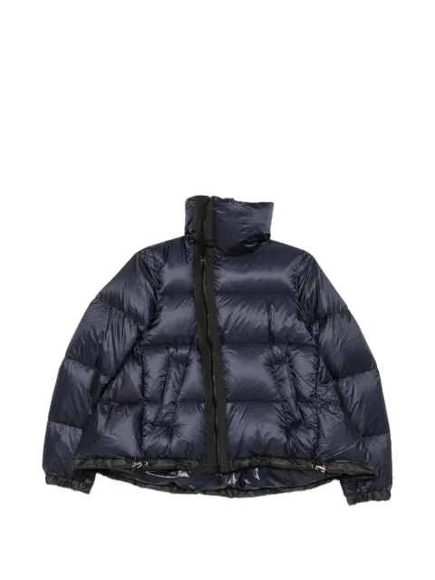 sacai quilted-finish high-neck puffer jacket Blue SCW375