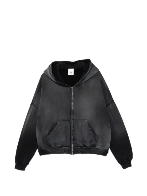 MOOJI MOOJI faded zip-up hoodie Grey OSZIPUPHOODIE
