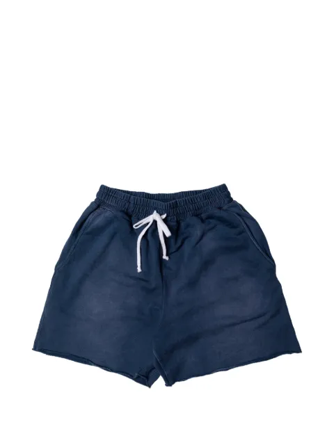 MOOJI MOOJI drawstring-waist raw-cut shorts Blue MJSHORTSAGED
