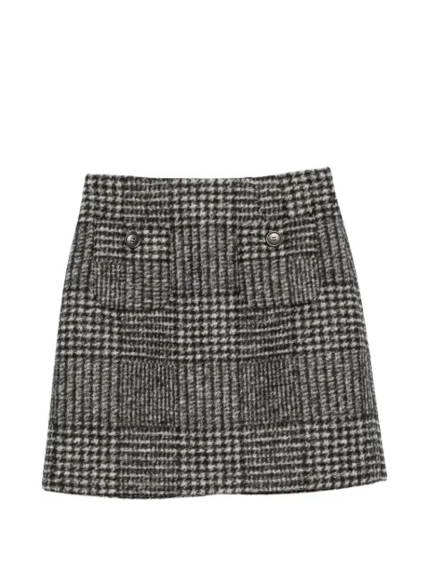 Nº21 check-pattern button-detail skirt Grey 26IN2M0C0613124Q981