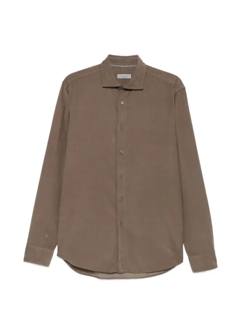Canali corduroy long-sleeve shirt Brown CSL7065GM03361