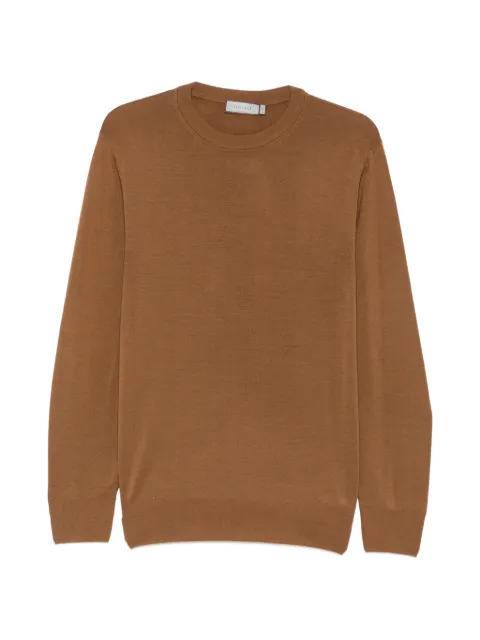 Canali crew-neck long-sleeve sweater Brown MK01149C0012