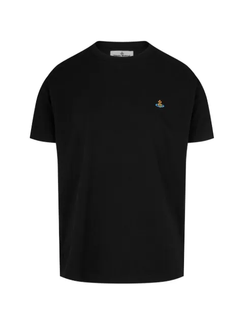 Vivienne Westwood Orb-embroidered T-shirt Black 3G010013J001M