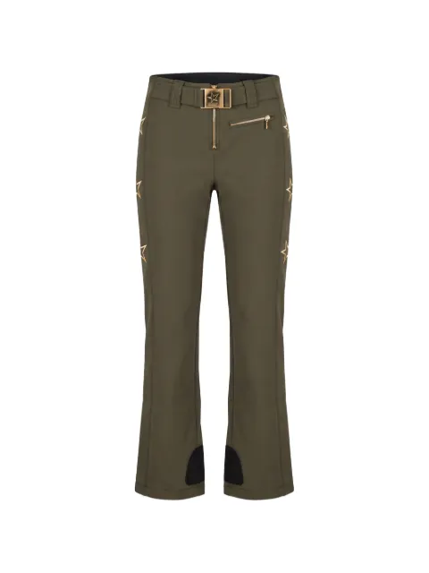 HIGH SOCIETY star-patchwork ski pants Green HS25S40