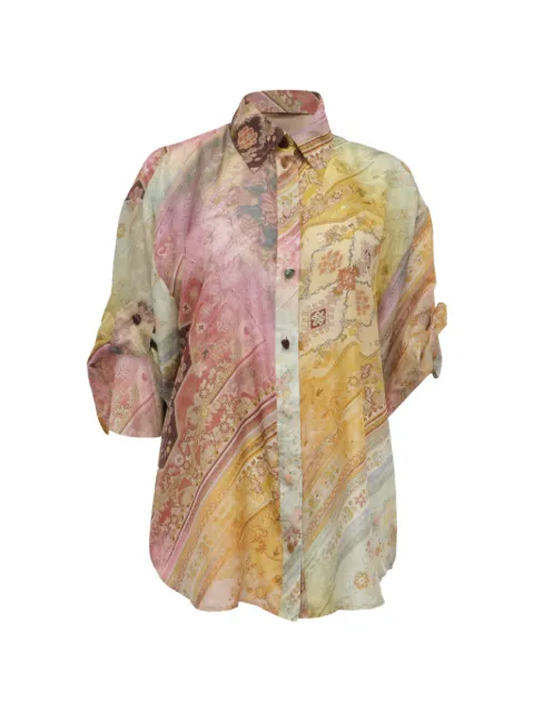 ZIMMERMANN Tallow printed shirt Yellow RFCPUUSCL749396W