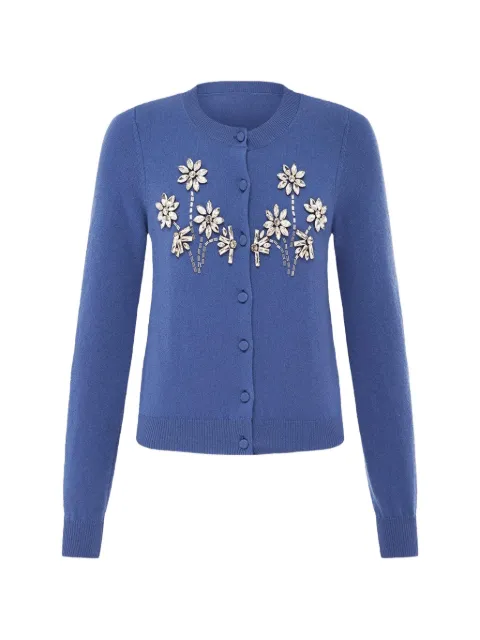 Leo Lin button-fastening cardigan Blue LLFW260134