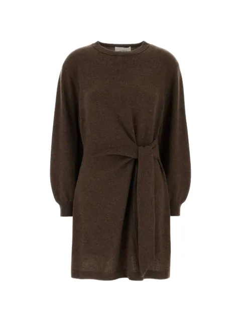 Lisa Yang Abrielle tie-waist mini dress Brown 2026418