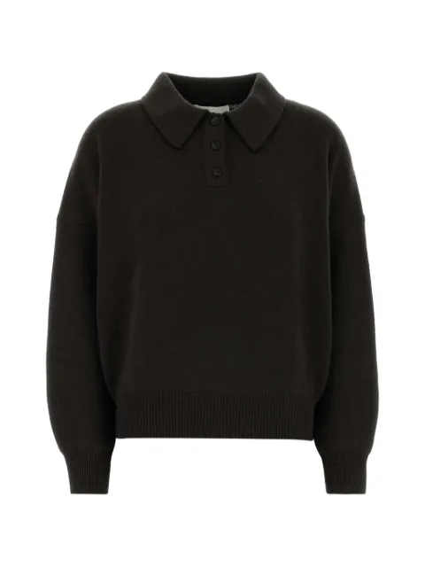 Lisa Yang Etta cashmere long-sleeve polo shirt Brown 2026054