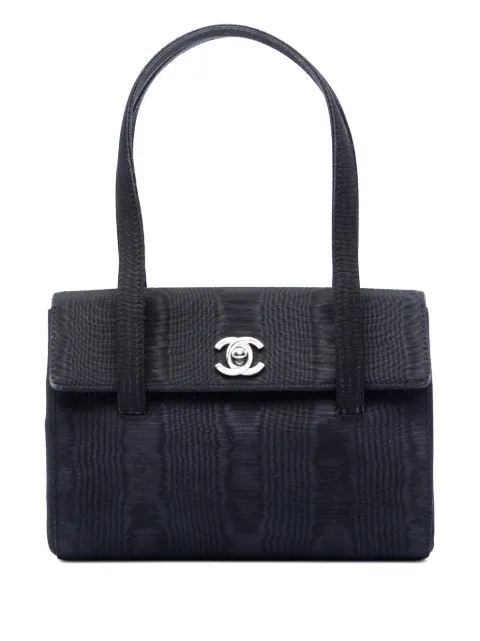 CHANEL Pre-Owned 1997-1999 CC Silk Grosgrain handbag Black EHT326PXC1Z4M1U9
