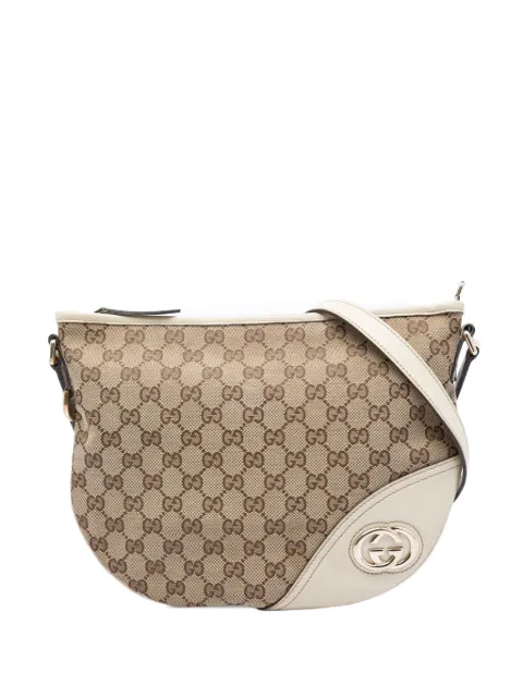 Gucci Pre-Owned 2016-2026 Medium GG Canvas New Britt Half Moon crossbody bag Neutrals AD55B4L6S59K47YK