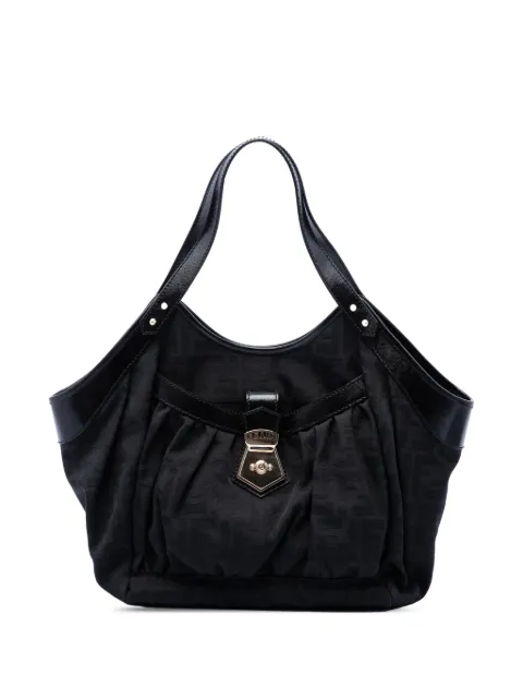 Fendi Pre-Owned 2010-2026 Zucca Canvas Chef tote bag Black YN4OFODQEGT697OD