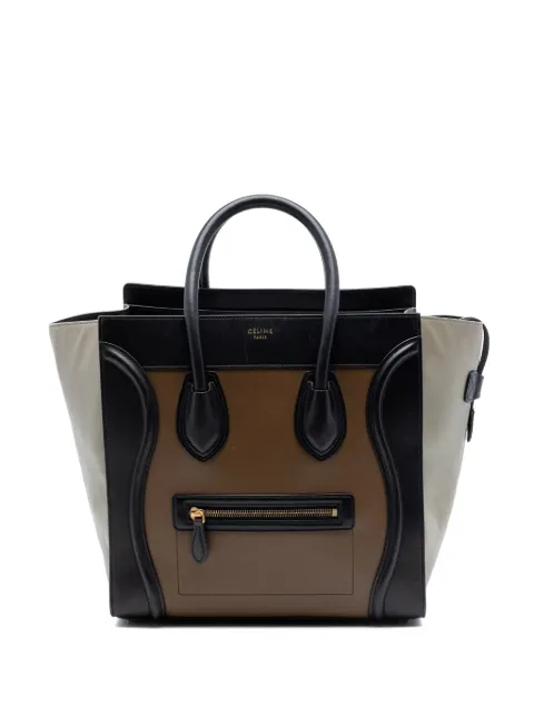 Celine Pre-Owned 2014 Mini Tricolor Calfskin Luggage tote bag Brown XGN3G5FY2CAH07ZC