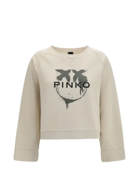 PINKO Neves logo-print sweatshirt Neutrals 107318A3ID