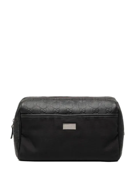 Gucci Pre-Owned 2000-2015 Guccissima Trimmed Nylon clutch bag Black JN2EMY8KHP1AI6M5