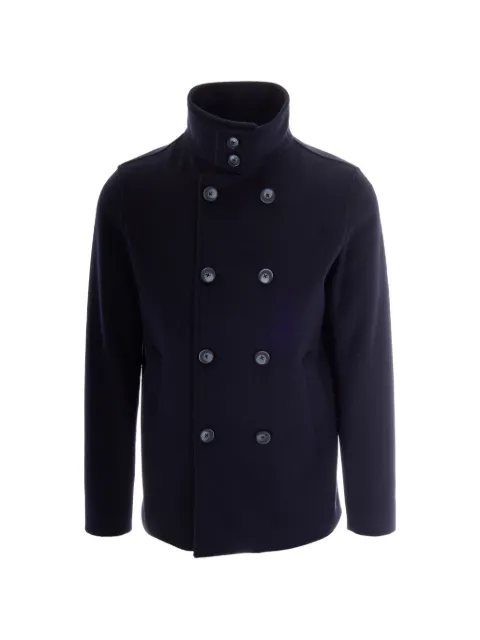 Herno double-breasted high-neck coat Blue PE00018UR12910