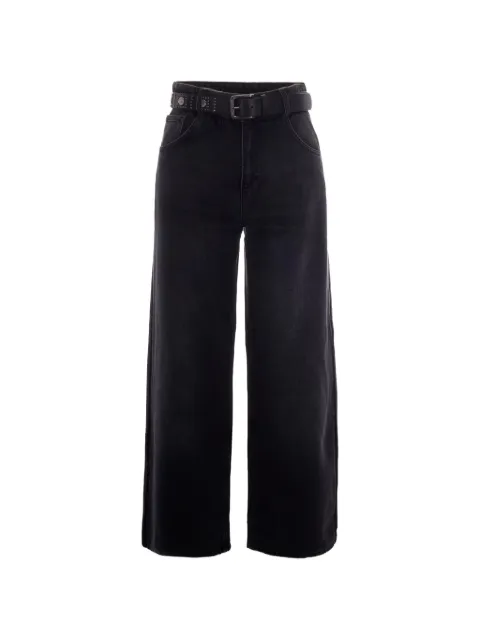 LIU JO belted-waist wide-leg jeans Black UF6186D0370