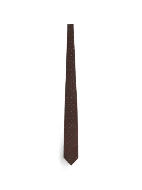 TOM FORD polka-dot tie Brown STE001S0359