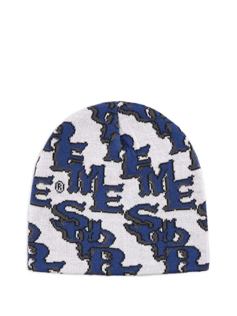 Supreme Slanted Gothic monogram-pattern beanie hat White SU27870