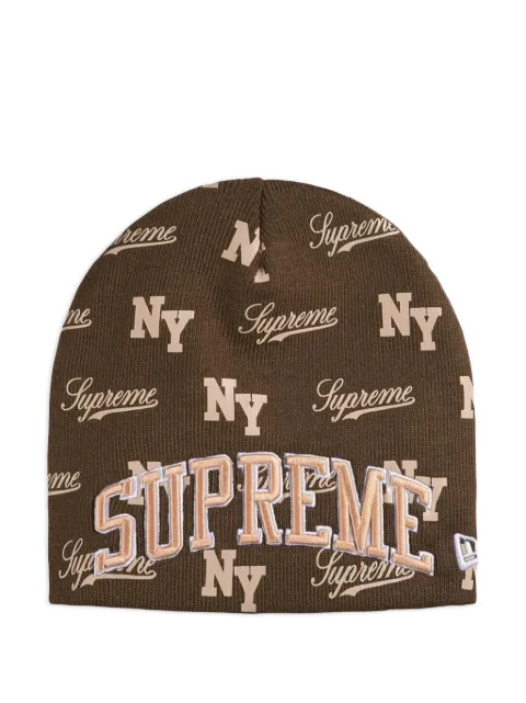 Supreme xNew Era logo beanie Brown SU27859