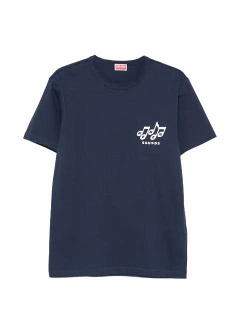 Kenzo KENZO Sounds logo-print T-shirt Blue FG65TS1614SG