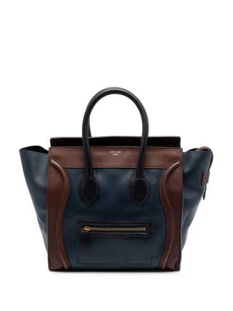 Celine Pre-Owned 2011 Mini Tricolor Leather Luggage tote bag Blue ZT3PE6NTSE2FF2I4
