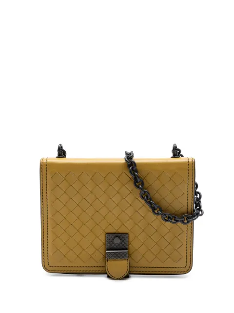 Bottega Veneta Pre-Owned 2012-2026 Small Nappa Intrecciato Runway shoulder bag Yellow 7WWQ8N19IYJ17PG7