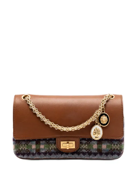 CHANEL Pre-Owned 2016-2017 Smooth Calfskin and Knit Reissue 2.55 Medallion Nude Double Flap 225 shoulder bag Brown RMIPWW1VAJDM7TGP