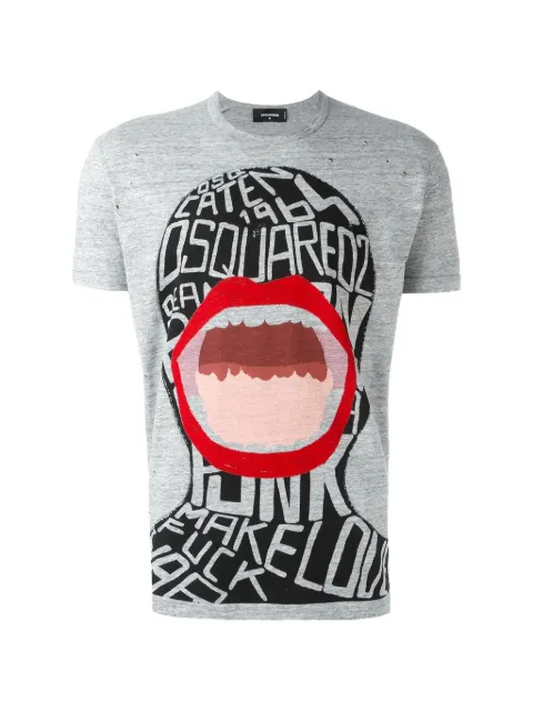 DSQUARED2 graphic-print T-shirt Grey S74GD0186S22742