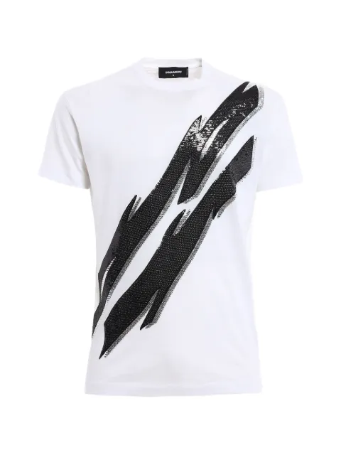 DSQUARED2 sequin-embroidered T-shirt White S74GD0230S22427