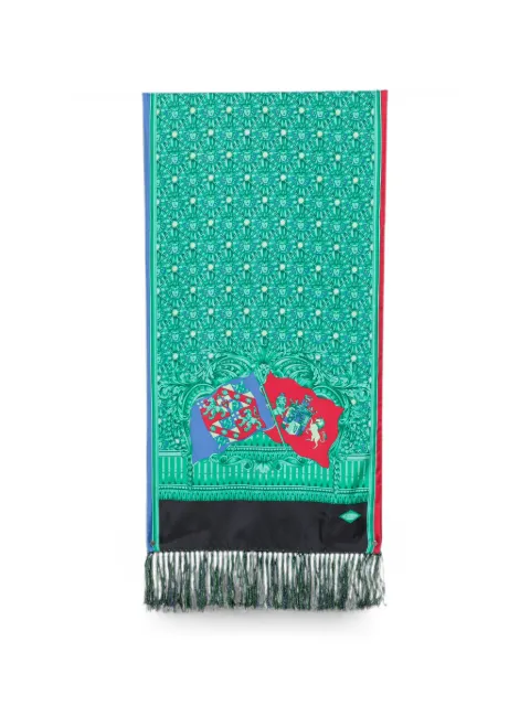 Versace Pre-Owned 2000s Medusa-head flag-print scarf Green VE480BYO