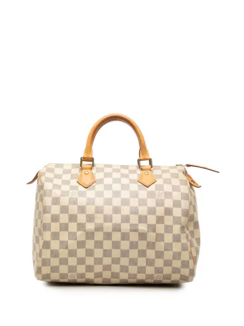 Louis Vuitton Pre-Owned 2017 Damier Azur Speedy 30 boston bag White TUO75YE41SF60S17