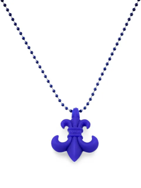 Chrome Hearts fleur-de-lis-pendant necklace Blue CHRM1483