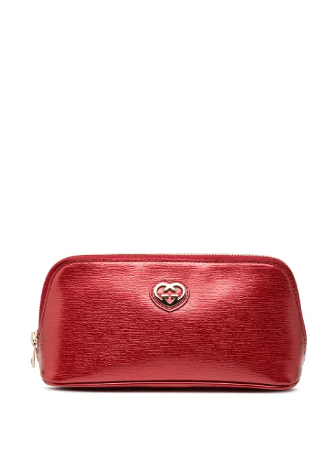 Gucci Pre-Owned 2000-2015 Metallic Calfskin Lovely Cosmetic pouch Red LY77WMTKVSY6ARS1
