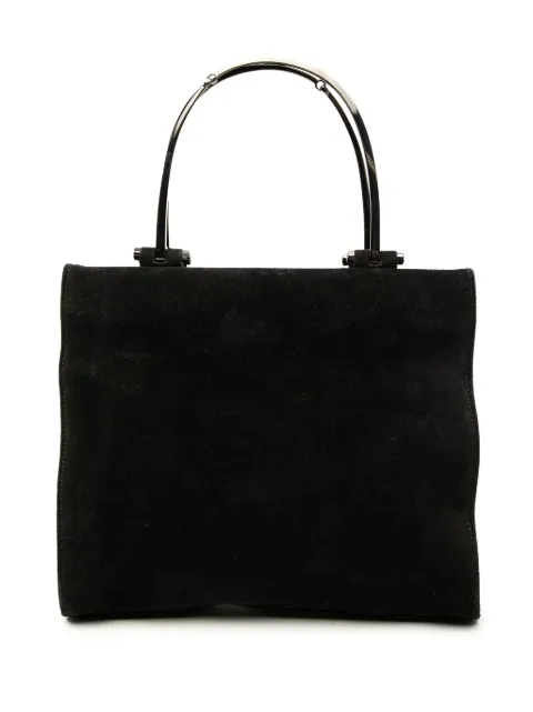 Gucci Pre-Owned 2000-2015 Suede Metal Handle Bag handbag Black GFFFAP42T08BTFW0