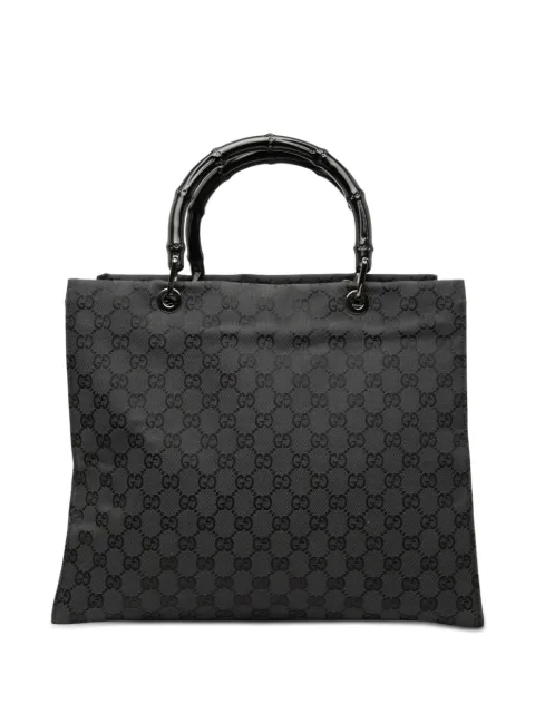 Gucci Pre-Owned 2000-2015 GG Canvas Bamboo handbag Grey BOY4EJC4TU8D1XH0