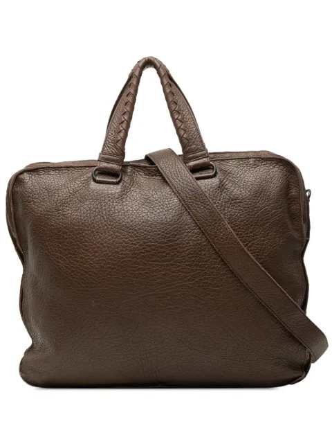 Bottega Veneta Pre-Owned 2012-2026 Intrecciato Trimmed Cervo business bag Brown 7TFSC4CP8JAFLE26