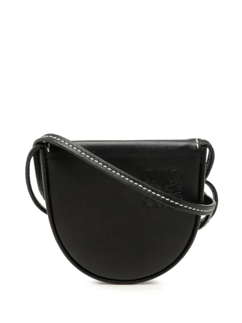 Loewe Pre-Owned 2019 Mini Soft Calfskin Anagram Heel Pouch crossbody bag Black 09TS63RXSOYZ2UR3