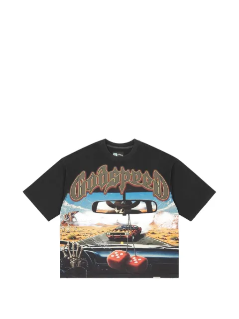 GODSPEED On The Run II graphic-print T-shirt Black GOTRIITBLACKSS26